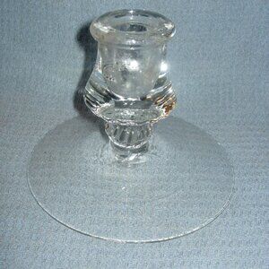 Vintage Heisey Glass Mercury Pattern 4 in Clear Taper Candle Holder Candlestick